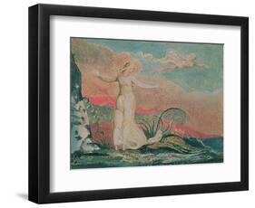 The Book of Thel, Plate 4 Thel in the Vale of Har, 1794 (Colour-Printed Relief Etching)-William Blake-Framed Giclee Print