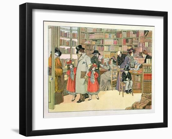 The Book Shop, from "The Book of Shops," 1899-Francis Donkin Bedford-Framed Giclee Print