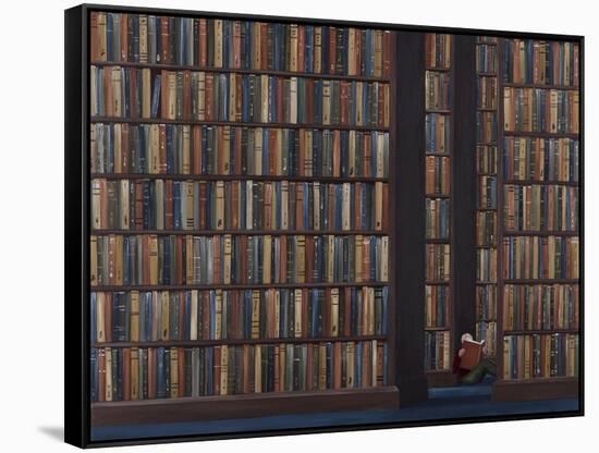 The Book Worm-Rebecca Campbell-Framed Stretched Canvas