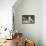The Bookkeepers, Cats on Desk-null-Framed Stretched Canvas displayed on a wall
