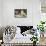 The Bookkeepers, Cats on Desk-null-Framed Stretched Canvas displayed on a wall