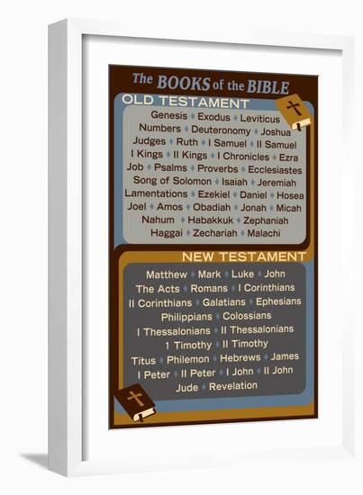 The Books of the Bible - Inspirational-Lantern Press-Framed Art Print