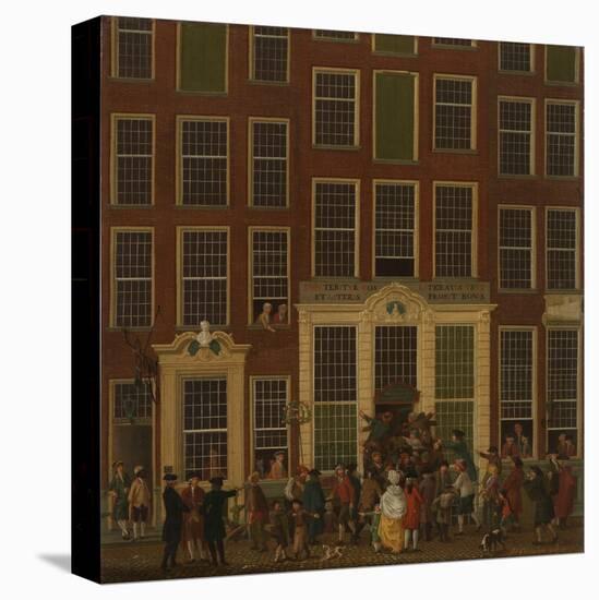The Bookshop and Lottery Agency of Jan de Groot in the Kalverstraat in Amsterdam, 1779-Isaak Ouwater-Stretched Canvas
