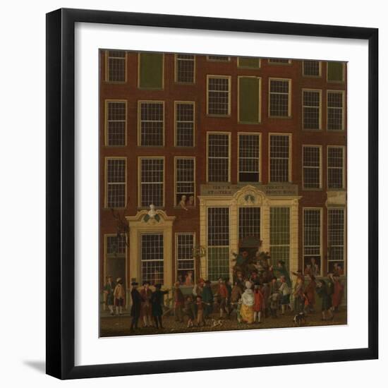 The Bookshop and Lottery Agency of Jan de Groot in the Kalverstraat in Amsterdam, 1779-Isaak Ouwater-Framed Giclee Print