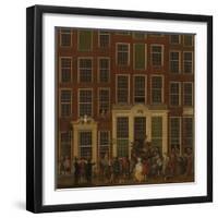 The Bookshop and Lottery Agency of Jan de Groot in the Kalverstraat in Amsterdam, 1779-Isaak Ouwater-Framed Giclee Print