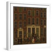 The Bookshop and Lottery Agency of Jan de Groot in the Kalverstraat in Amsterdam, 1779-Isaak Ouwater-Framed Giclee Print