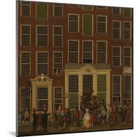 The Bookshop and Lottery Agency of Jan de Groot in the Kalverstraat in Amsterdam, 1779-Isaak Ouwater-Mounted Giclee Print