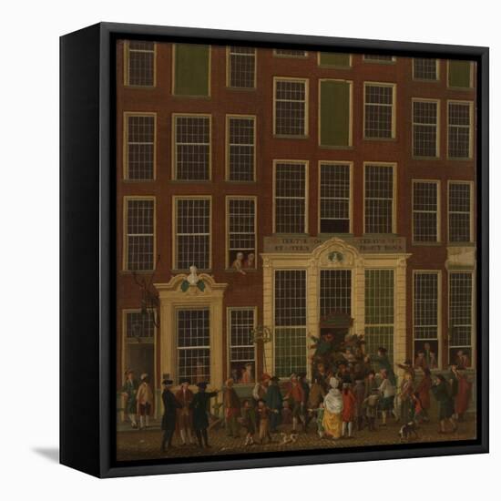 The Bookshop and Lottery Agency of Jan de Groot in the Kalverstraat in Amsterdam, 1779-Isaak Ouwater-Framed Stretched Canvas