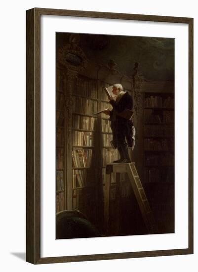 The Bookworm, c.1850-Carl Spitzweg-Framed Giclee Print