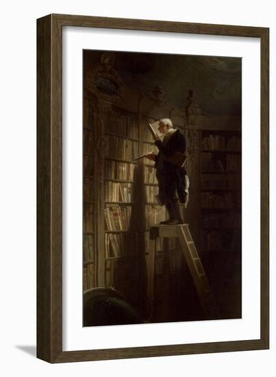 The Bookworm, c.1850-Carl Spitzweg-Framed Giclee Print