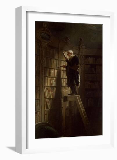 The Bookworm, c.1850-Carl Spitzweg-Framed Giclee Print