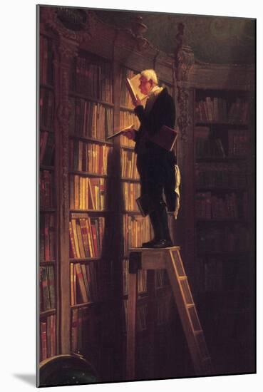 The Bookworm-Carl Spitzweg-Mounted Art Print