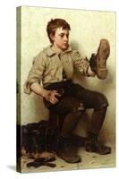 The Boot Boy, C.1885-90-John George Brown-Stretched Canvas