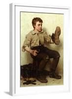 The Boot Boy, C.1885-90-John George Brown-Framed Giclee Print