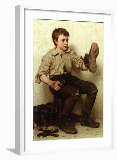 The Boot Boy, C.1885-90-John George Brown-Framed Giclee Print