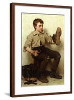 The Boot Boy, C.1885-90-John George Brown-Framed Giclee Print