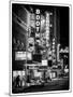 The Booth Theatre at Broadway - Urban Street Scene by Night with a NYPD Police Car - Manhattan-Philippe Hugonnard-Mounted Photographic Print