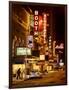 The Booth Theatre at Broadway - Urban Street Scene by Night with a NYPD Police Car - Manhattan-Philippe Hugonnard-Framed Photographic Print