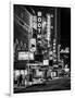 The Booth Theatre at Broadway - Urban Street Scene by Night with a NYPD Police Car - Manhattan-Philippe Hugonnard-Framed Photographic Print