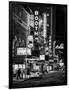 The Booth Theatre at Broadway - Urban Street Scene by Night with a NYPD Police Car - Manhattan-Philippe Hugonnard-Framed Photographic Print