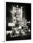 The Booth Theatre at Broadway - Urban Street Scene by Night with a NYPD Police Car - Manhattan-Philippe Hugonnard-Framed Photographic Print