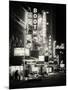 The Booth Theatre at Broadway - Urban Street Scene by Night with a NYPD Police Car - Manhattan-Philippe Hugonnard-Mounted Photographic Print