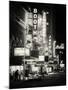 The Booth Theatre at Broadway - Urban Street Scene by Night with a NYPD Police Car - Manhattan-Philippe Hugonnard-Mounted Photographic Print