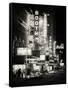 The Booth Theatre at Broadway - Urban Street Scene by Night with a NYPD Police Car - Manhattan-Philippe Hugonnard-Framed Stretched Canvas