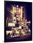 The Booth Theatre at Broadway - Urban Street Scene by Night with a NYPD Police Car - Manhattan-Philippe Hugonnard-Framed Photographic Print