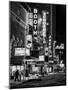 The Booth Theatre at Broadway - Urban Street Scene by Night with a NYPD Police Car - Manhattan-Philippe Hugonnard-Mounted Art Print