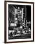 The Booth Theatre at Broadway - Urban Street Scene by Night with a NYPD Police Car - Manhattan-Philippe Hugonnard-Framed Art Print