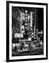 The Booth Theatre at Broadway - Urban Street Scene by Night with a NYPD Police Car - Manhattan-Philippe Hugonnard-Framed Art Print