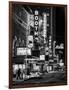 The Booth Theatre at Broadway - Urban Street Scene by Night with a NYPD Police Car - Manhattan-Philippe Hugonnard-Framed Art Print