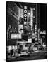 The Booth Theatre at Broadway - Urban Street Scene by Night with a NYPD Police Car - Manhattan-Philippe Hugonnard-Stretched Canvas