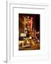 The Booth Theatre at Broadway - Urban Street Scene by Night with a NYPD Police Car - Manhattan-Philippe Hugonnard-Framed Art Print