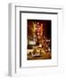The Booth Theatre at Broadway - Urban Street Scene by Night with a NYPD Police Car - Manhattan-Philippe Hugonnard-Framed Art Print