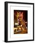 The Booth Theatre at Broadway - Urban Street Scene by Night with a NYPD Police Car - Manhattan-Philippe Hugonnard-Framed Art Print