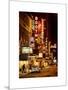 The Booth Theatre at Broadway - Urban Street Scene by Night with a NYPD Police Car - Manhattan-Philippe Hugonnard-Mounted Art Print