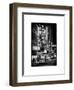 The Booth Theatre at Broadway - Urban Street Scene by Night with a NYPD Police Car - Manhattan-Philippe Hugonnard-Framed Art Print