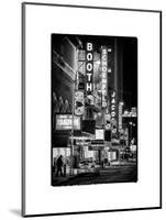 The Booth Theatre at Broadway - Urban Street Scene by Night with a NYPD Police Car - Manhattan-Philippe Hugonnard-Mounted Art Print