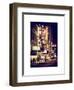 The Booth Theatre at Broadway - Urban Street Scene by Night with a NYPD Police Car - Manhattan-Philippe Hugonnard-Framed Art Print