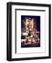 The Booth Theatre at Broadway - Urban Street Scene by Night with a NYPD Police Car - Manhattan-Philippe Hugonnard-Framed Art Print