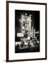 The Booth Theatre at Broadway - Urban Street Scene by Night with a NYPD Police Car - Manhattan-Philippe Hugonnard-Framed Art Print