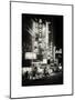 The Booth Theatre at Broadway - Urban Street Scene by Night with a NYPD Police Car - Manhattan-Philippe Hugonnard-Mounted Art Print