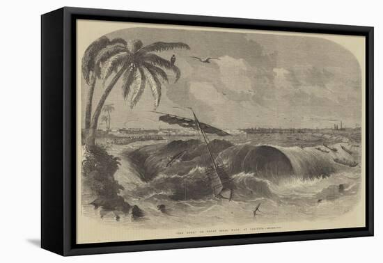 The Bore, or Great Tidal Wave, at Calcutta-null-Framed Stretched Canvas