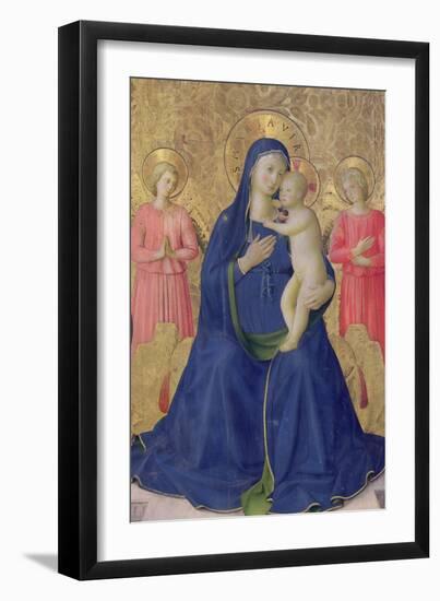 The Bosco Ai Frati Altarpiece: The Virgin and Child Enthroned with Two Angels, 1452-Fra Angelico-Framed Giclee Print