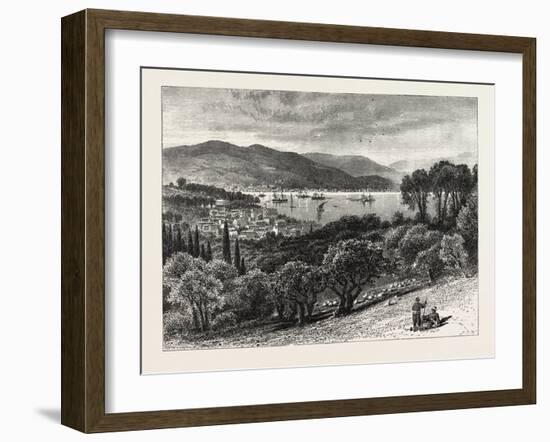 The Bosphorus, from Therapia, Constantinople, Istanbul, Turkey, 19th Century-null-Framed Giclee Print