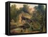 The Bosquet Des Bains D'Apollo-Hubert Robert-Framed Stretched Canvas