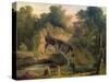 The Bosquet Des Bains D'Apollo-Hubert Robert-Stretched Canvas