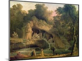 The Bosquet Des Bains D'Apollo-Hubert Robert-Mounted Premium Giclee Print